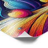 bunte Tulpen und frische Orangen Fotodruck (Ecke)