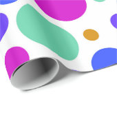 Bunte Tupfen Geschenkpapier (Rolleneckpunkt)