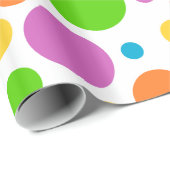 Bunte Tupfen Geschenkpapier (Rolleneckpunkt)
