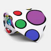 Bunte Tupfen Krawatte (Gerollt)