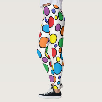 Bunte Tupfen Leggings