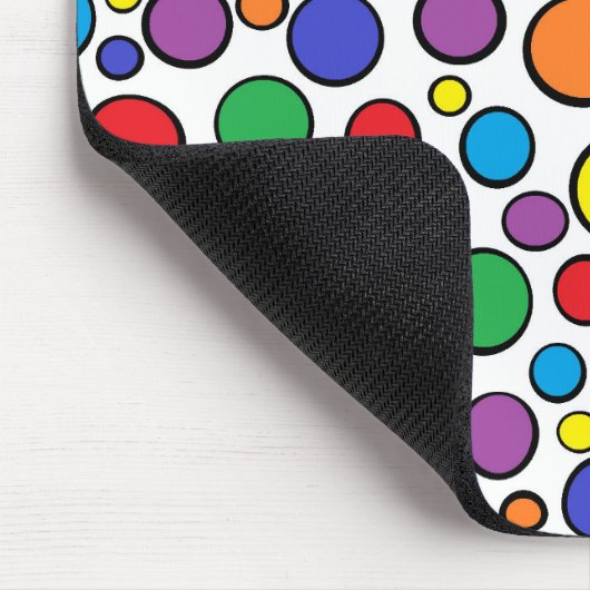 Bunte Tupfen Mousepad (Ecke)