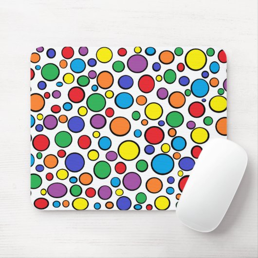 Bunte Tupfen Mousepad (Mit Mouse)