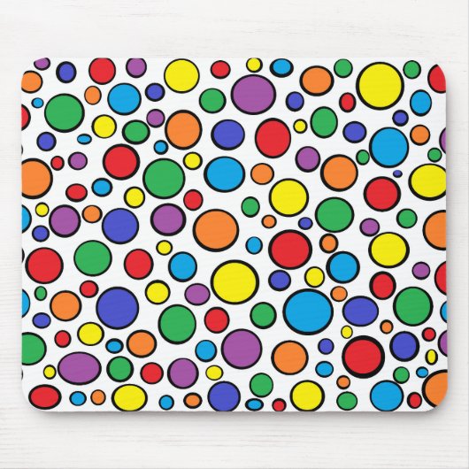 Bunte Tupfen Mousepad (Vorne)