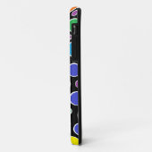 Bunte Tupfen schwarzer iPhone Kasten Case-Mate iPhone Hülle (Hinten/Links)