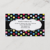 Bunte Tupfen-Visitenkarten Visitenkarte (Rückseite)