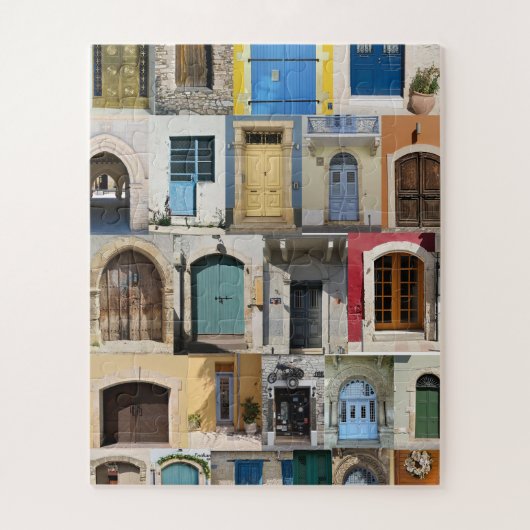 Bunte Türen von Zypern Puzzle (Vertikal)