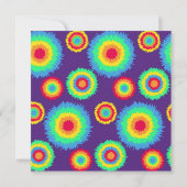 Bunte Tye Dye Birthday Party Einladung (Rückseite)