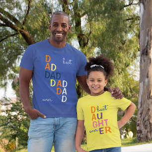 Bunte Typografie Bester Vater Aller Zeiten T-Shirt
