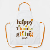 Bunte Typografie glücklich Erntedankfall Schürze (Vorderseite)