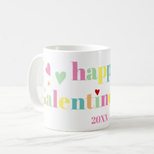 Bunte Typografie Happy Galentines Day Kaffeetasse