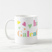 Bunte Typografie Happy Galentines Day Kaffeetasse (Links)