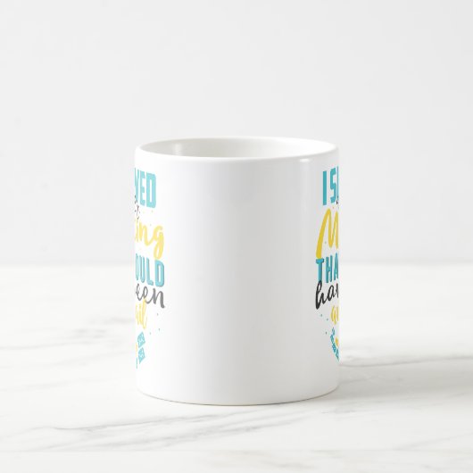 Bunte Typografie-lustige Kaffeetasse (Mittel)