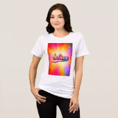 Bunte typografische Inspirationsbotschaft glauben Tri-Blend Shirt (Vorderseite voll)