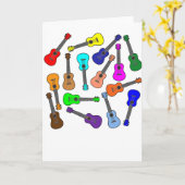 Bunte Ukulelen Karte (Gelbe Blume)
