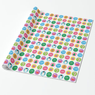 Bunte und helle Weihnachtsgeschenkverpackung Geschenkpapier