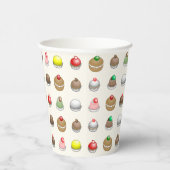 Bunte und köstliche Kuchen Pappbecher (Rechts)