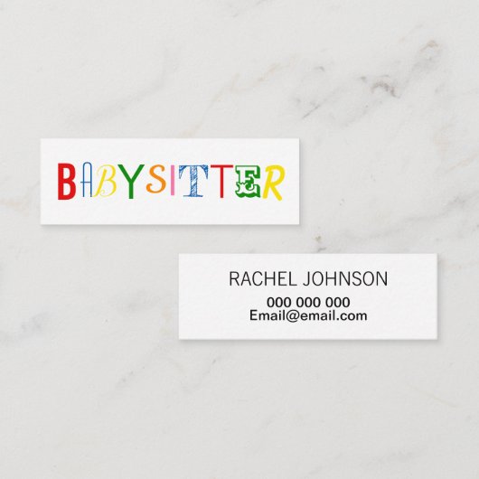 Bunte und mini visitenkarte (Vorne/Hinten)