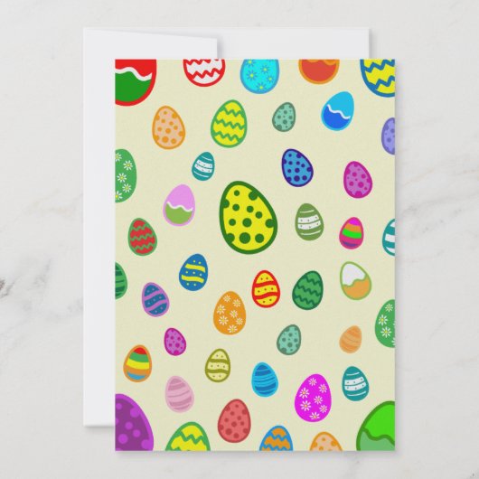 Bunte und schöne Ostereier Einladung (Rückseite)