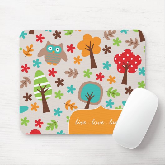 Bunte und wunderliche Eule Mousepad (Mit Mouse)