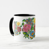 Bunte ungarische Blume Tasse (Vorderseite Links)