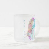 bunte Unicorn-Tasse Mattglastasse (VorderseiteRechts)