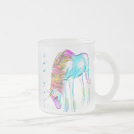 bunte Unicorn-Tasse Mattglastasse