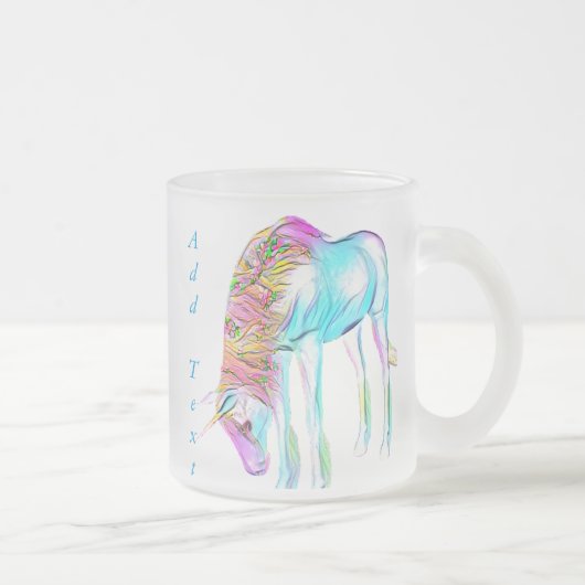 bunte Unicorn-Tasse Mattglastasse (Rechts)
