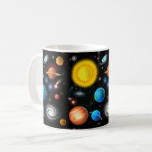 Bunte Universum-Astronomie-Raum-Tasse Kaffeetasse (Vorderseite Links)