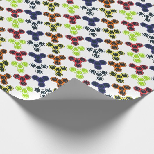 Bunte Unruhe-Spinner-Sammlung Geschenkpapier (Ecke)