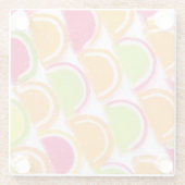 Bunte unterschiedliche Gelee-Süßigkeit Glasuntersetzer (Rückseite)