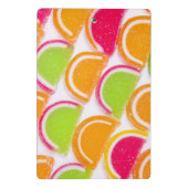 Bunte unterschiedliche Gelee-Süßigkeit Mini Klemmbrett (Rückseite)