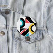 Bunte, urbane, trendige, moderne geometrische Kuns Button (Beispiel)