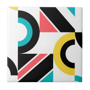 Bunte, urbane, trendige, moderne geometrische Kuns Fliese