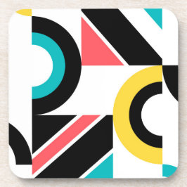 Bunte, urbane, trendige, moderne geometrische Kuns Getränkeuntersetzer