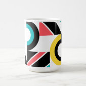 Bunte, urbane, trendige, moderne geometrische Kuns Kaffeetasse (Mittel)