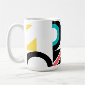Bunte, urbane, trendige, moderne geometrische Kuns Kaffeetasse (Links)