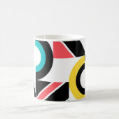 Bunte, urbane, trendige, moderne geometrische Kuns Kaffeetasse (Mittel)