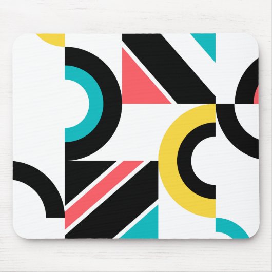 Bunte, urbane, trendige, moderne geometrische Kuns Mousepad (Vorne)