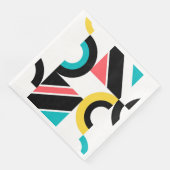 Bunte, urbane, trendige, moderne geometrische Kuns Serviette (Ecke)