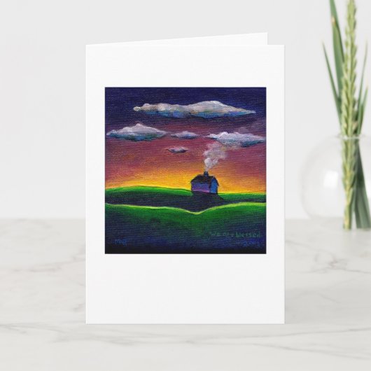 Bunte ursprüngliche Kunst des Feiertagskarte (Vorderseite)