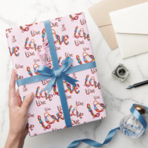 Bunte Valentinstag-Liebesverpackung