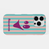 Bunte Verrückte Lustige Gesicht iPhone Hülle (Rückseite (Horizontal))