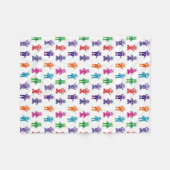 Bunte verrückte Roboter-gemütliche Kinder Fleecedecke (Vorderseite (Horizontal))