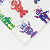 Bunte verrückte Roboter-gemütliche Kinder Fleecedecke (Ecke)