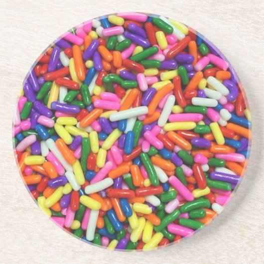 Bunte verrückte Zucker Streusel Getränkeuntersetzer (Vorne)