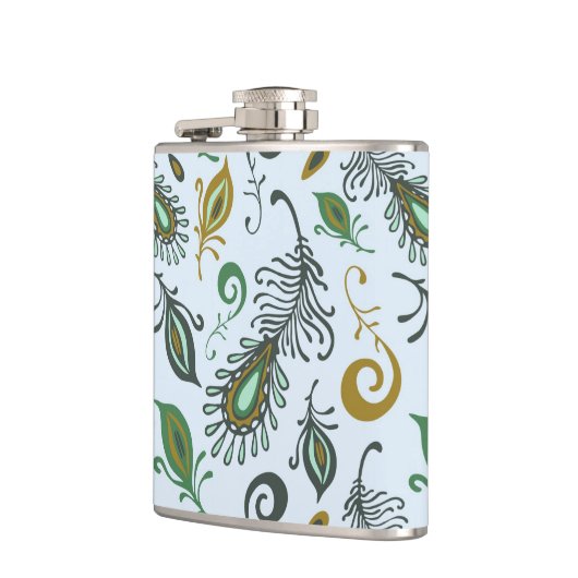 Bunte verschiedene Federn Flachmann (Links)