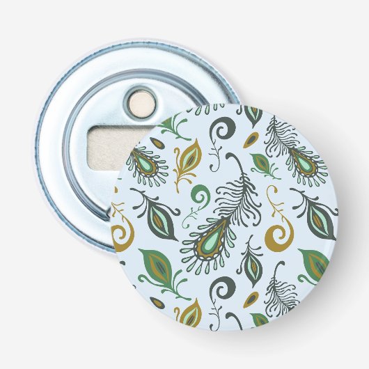 Bunte verschiedene Federn Flaschenöffner (Vorderseite)