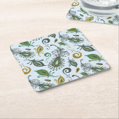 Bunte verschiedene Federn Rechteckiger Pappuntersetzer (angewinkelt)