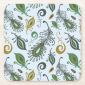 Bunte verschiedene Federn Rechteckiger Pappuntersetzer (Vorderseite)